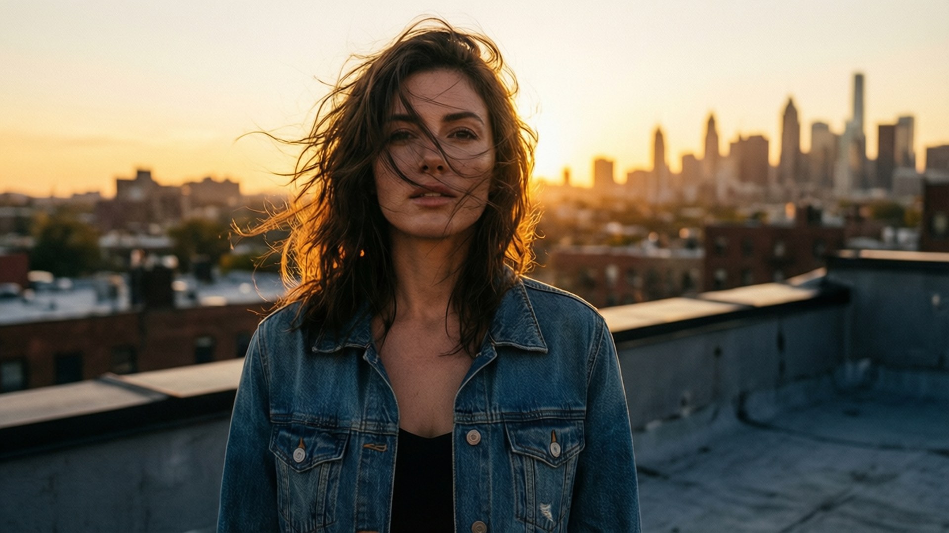 Rooftop Sunset Hanni Fonds d'écran