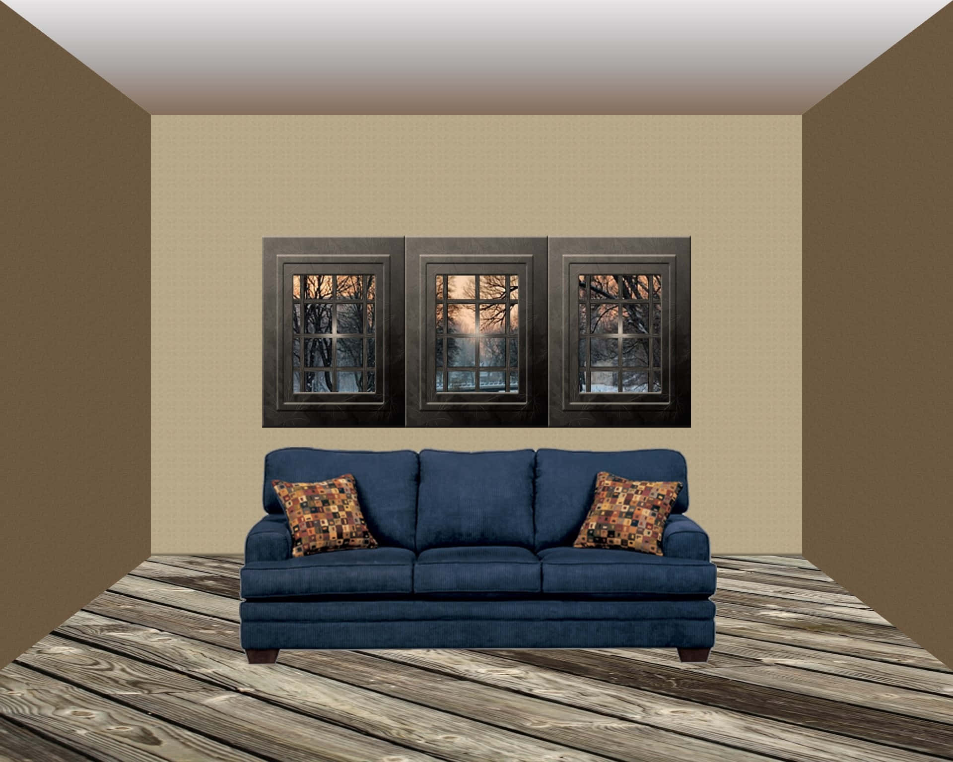 Zimmermit Couch Digital Art Hintergrund
