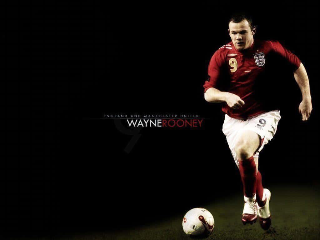 Immaginedi Wayne Rooney Che Calcia Il Pallone.