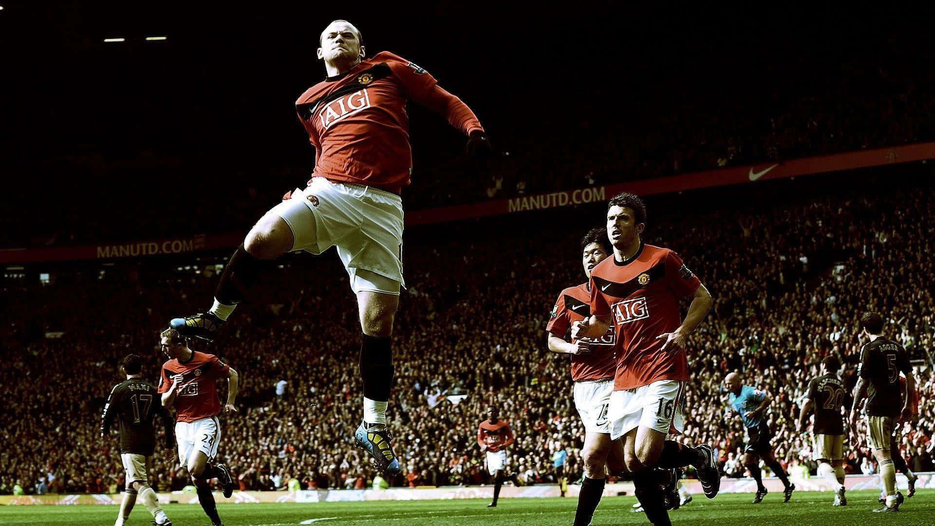 Wayne Rooney In The Air Picture