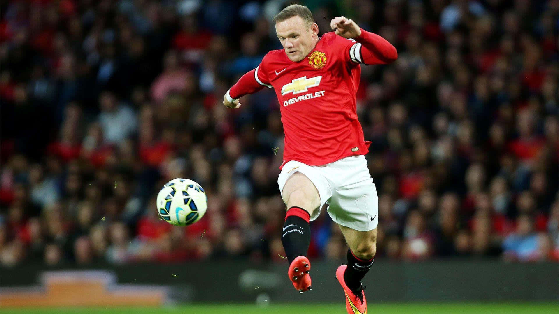 Wayne Rooney Kicks Ball In The Air Picture