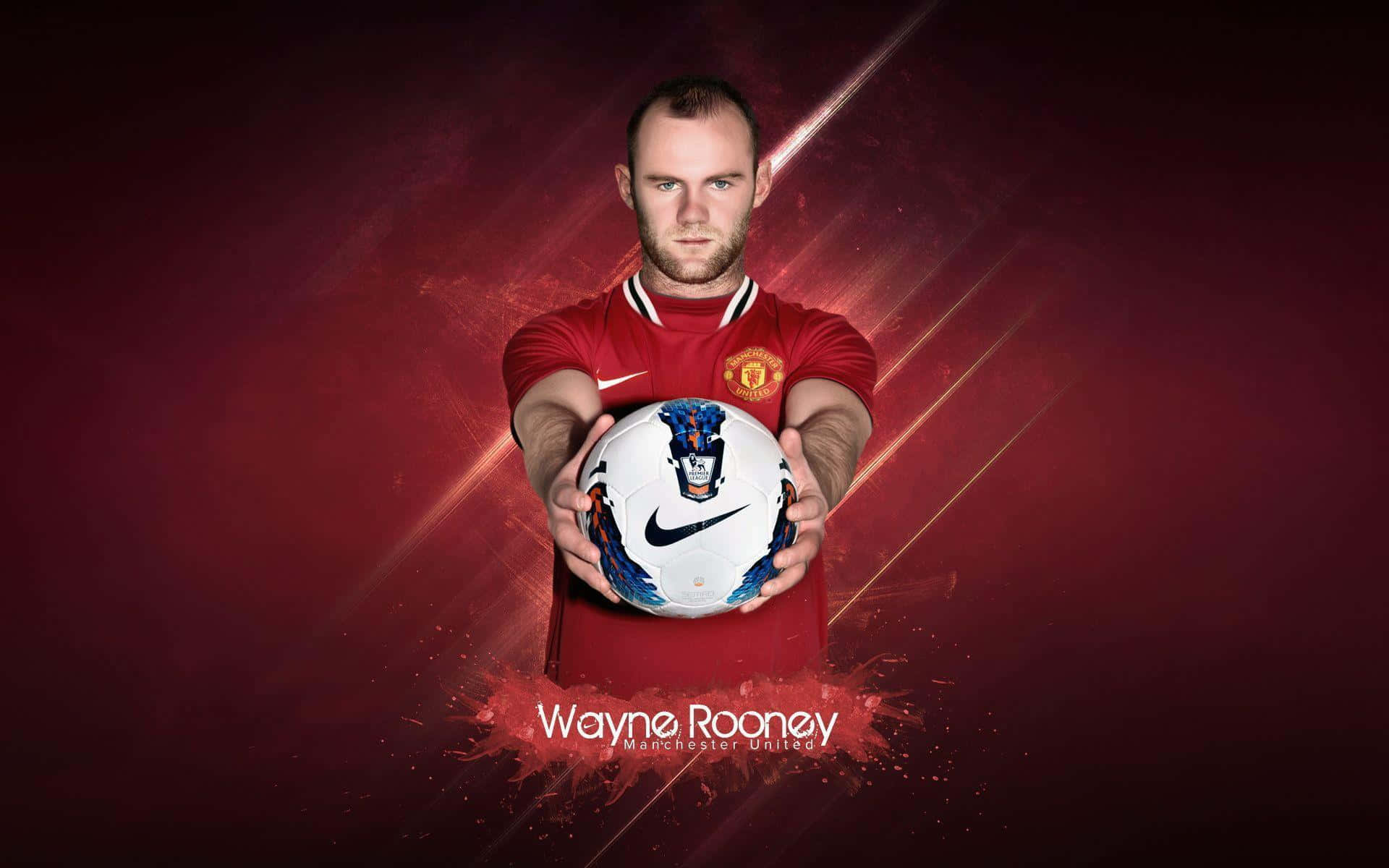 Immaginedi Wayne Rooney Con Il Pallone Nike.