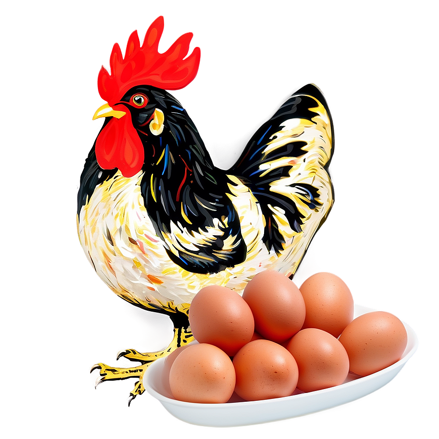 Rooster Egg Basket Png 05242024 PNG
