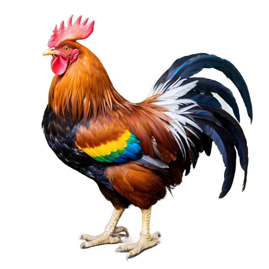 Download Rooster In Farm Setting Png Vyx | Wallpapers.com