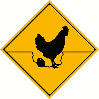 Rooster Warning Sign PNG