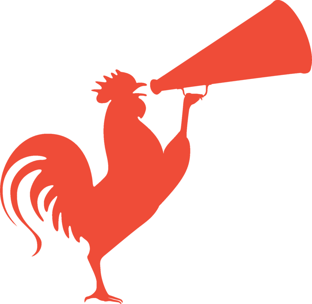 Rooster With Megaphone Silhouette PNG