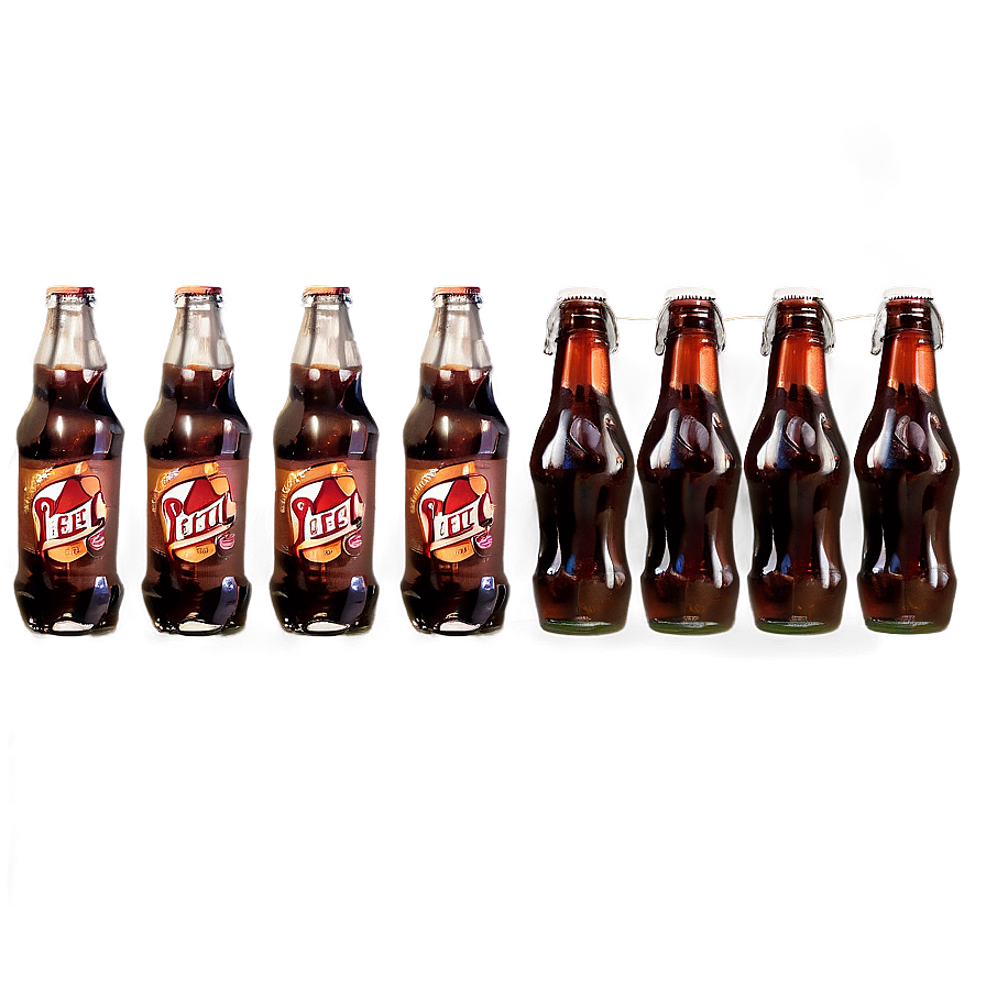 Root Beer In Glass Bottles Png 23 PNG