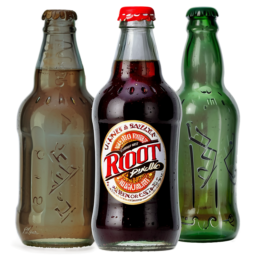 Root Beer In Glass Bottles Png Fol PNG