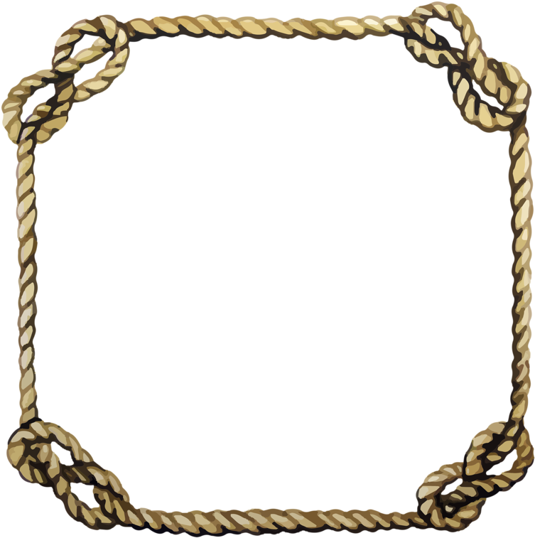 Rope Border Vector Design PNG