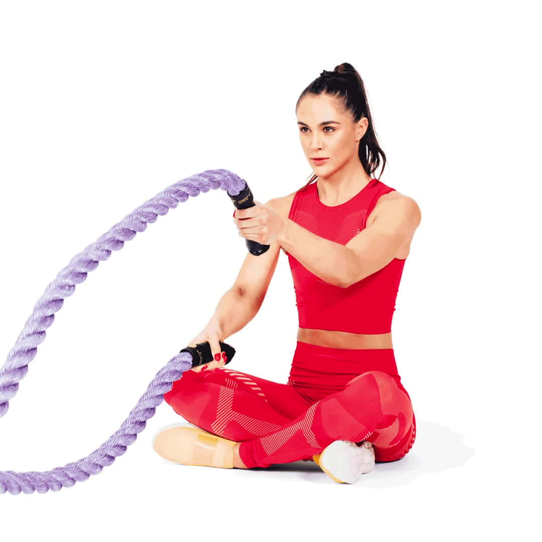 Girl Battle Rope Workout Picture