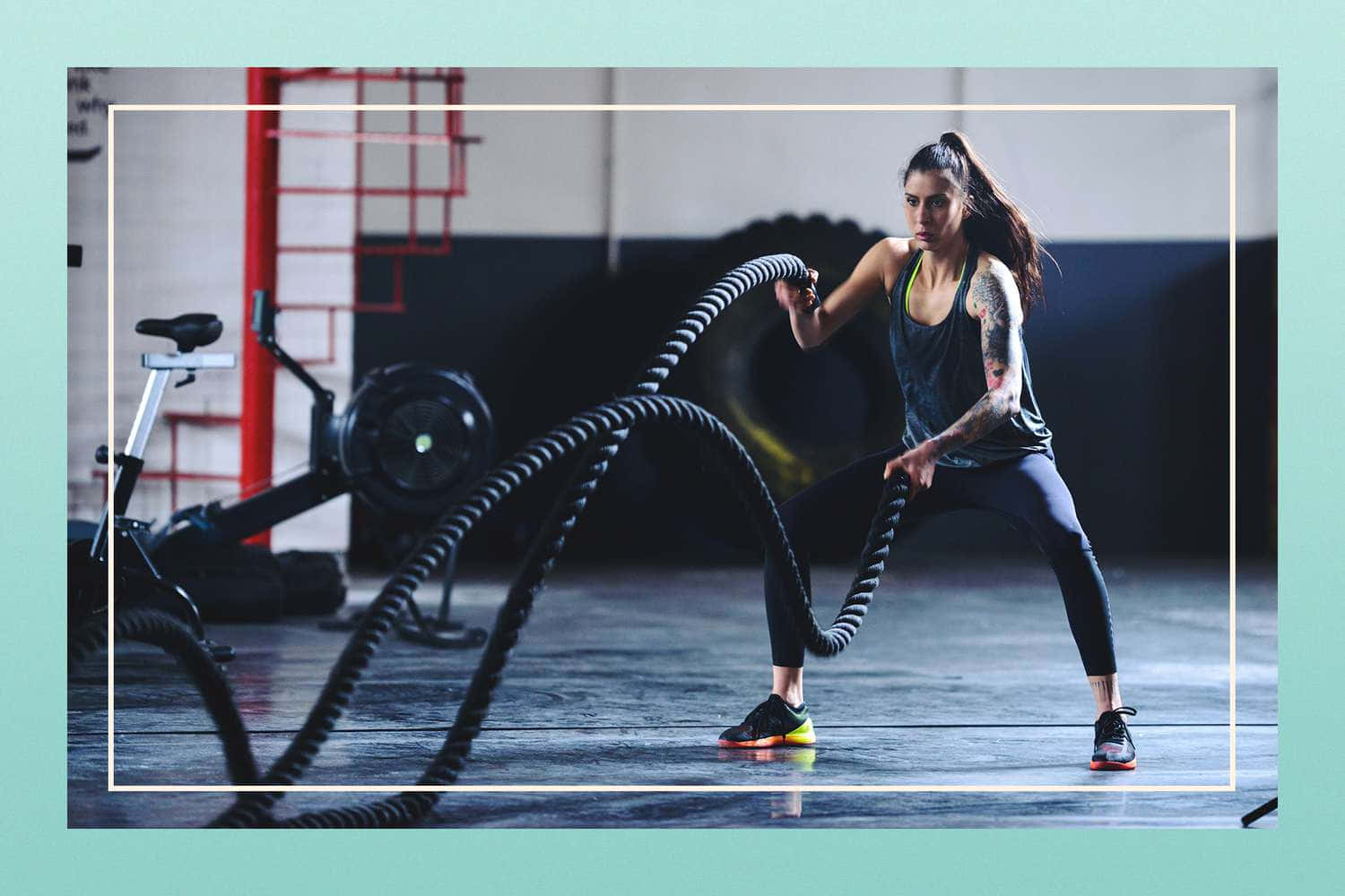 Woman Battle Rope Workout Picture