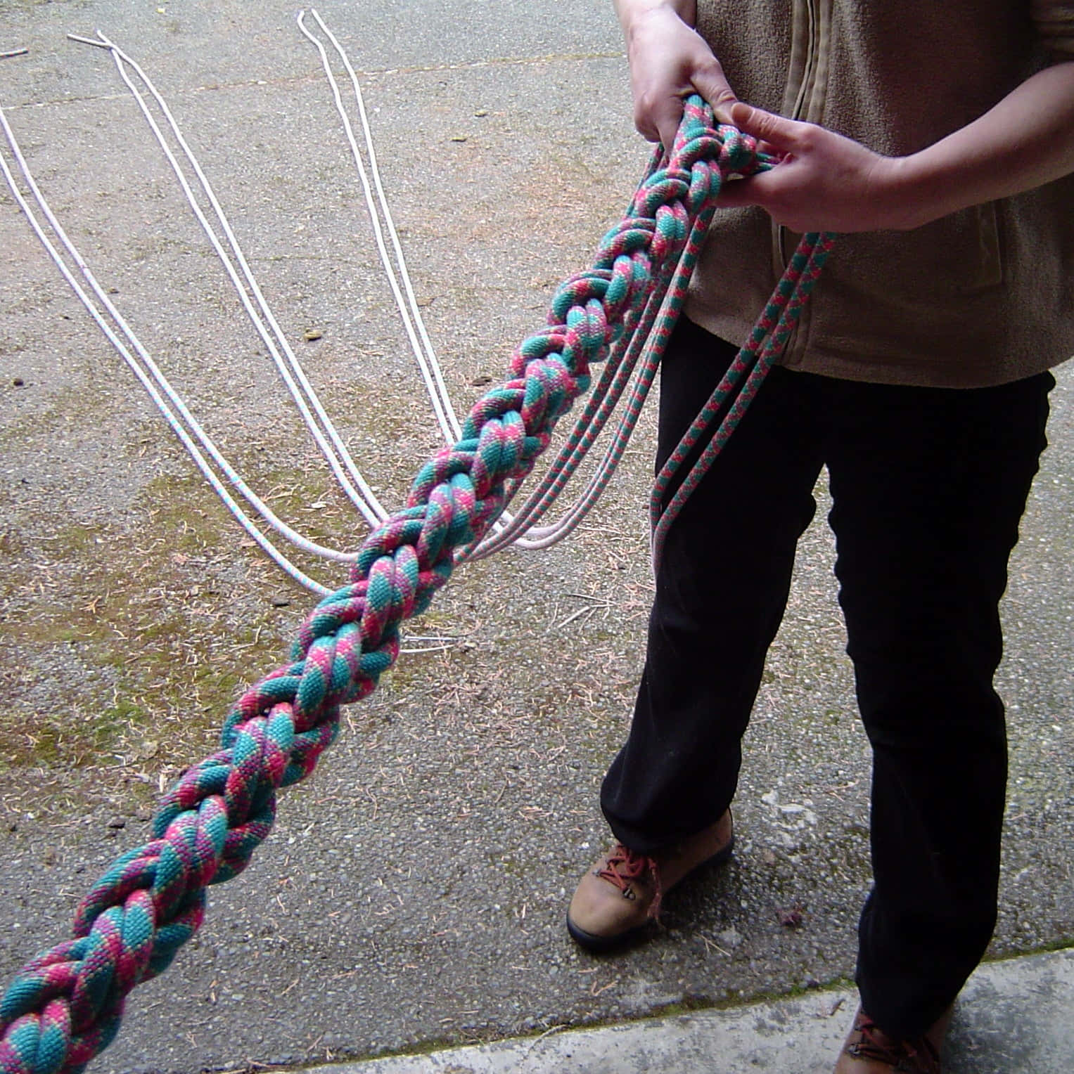 Person Braiding Rope Picture