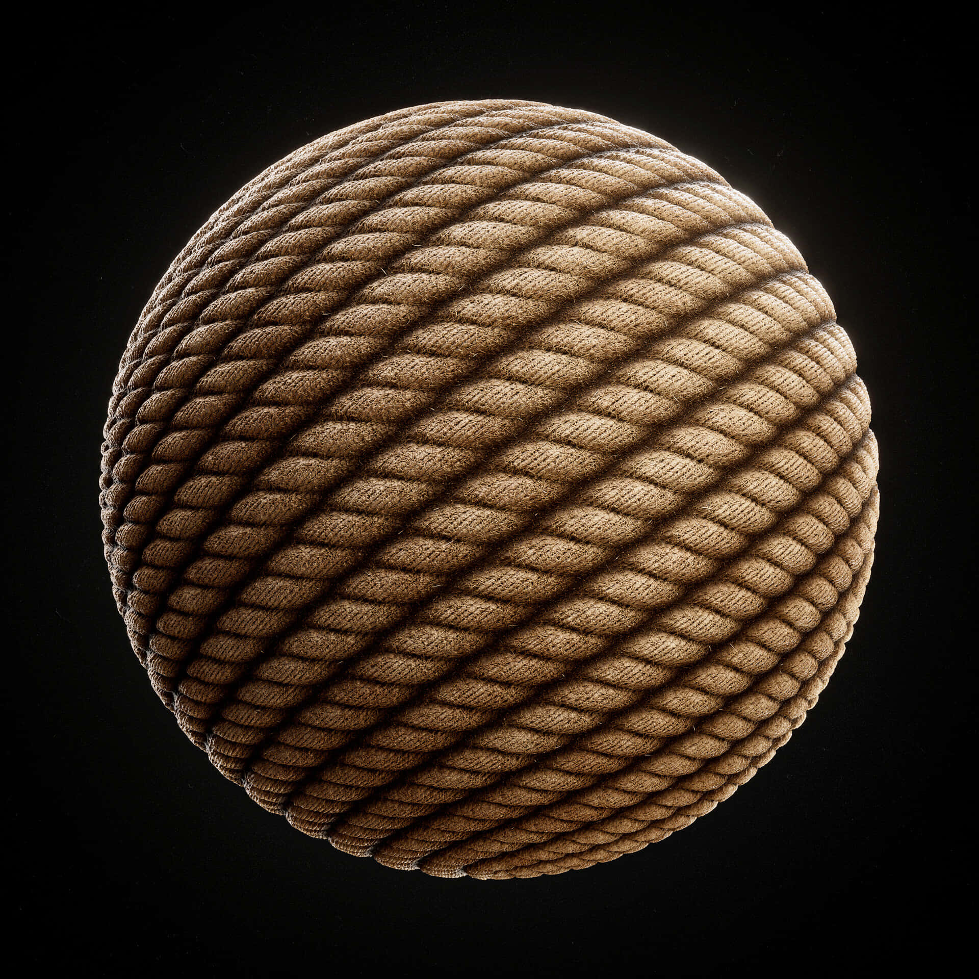 Caption: Strength in Simplicity - A Close-up of Coiled Rope