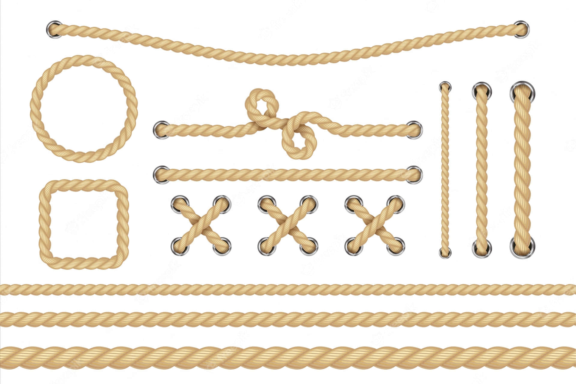 Round And Square Nautical Rope Picture