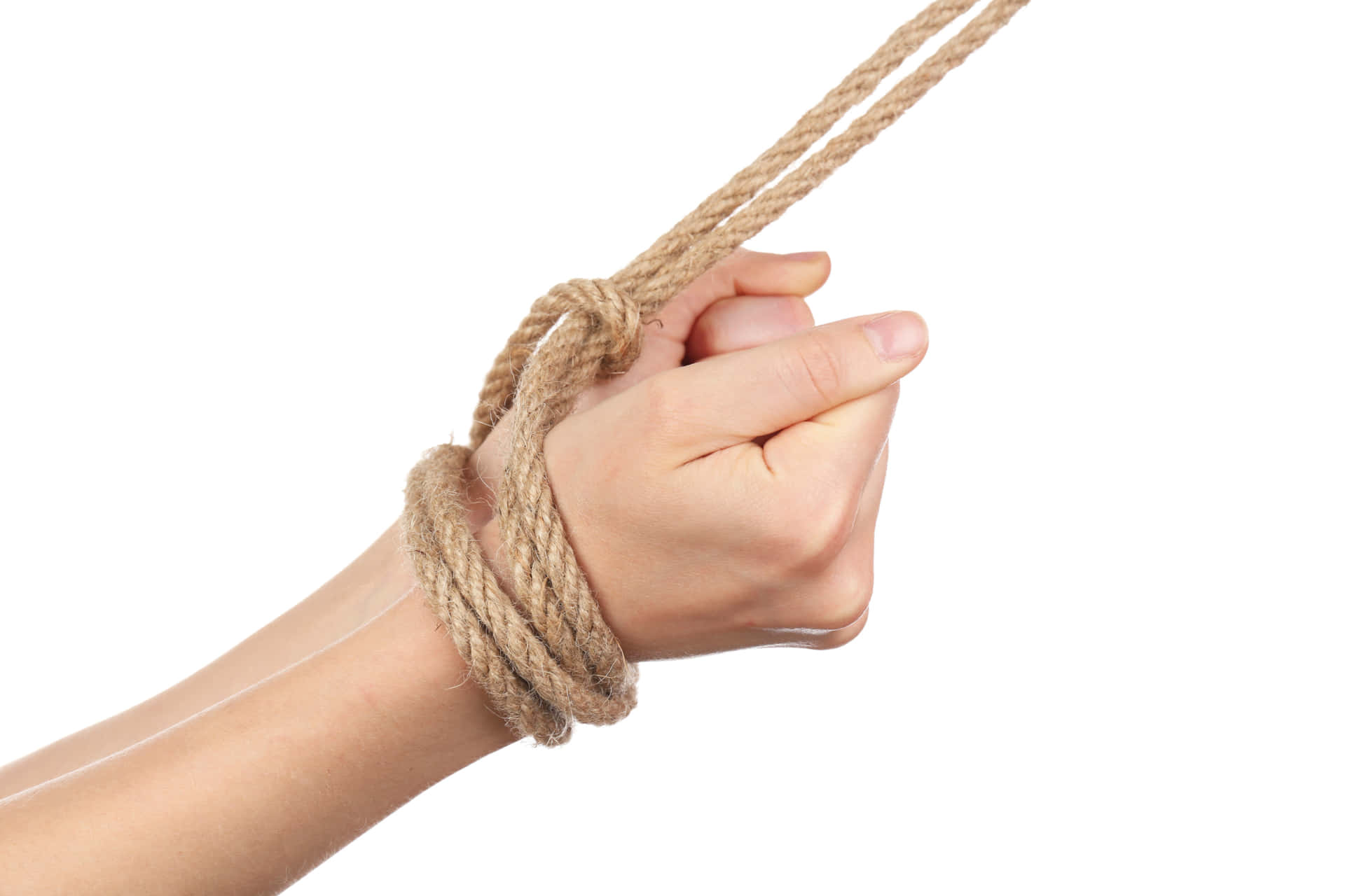 Hand Tied With Rope Picture