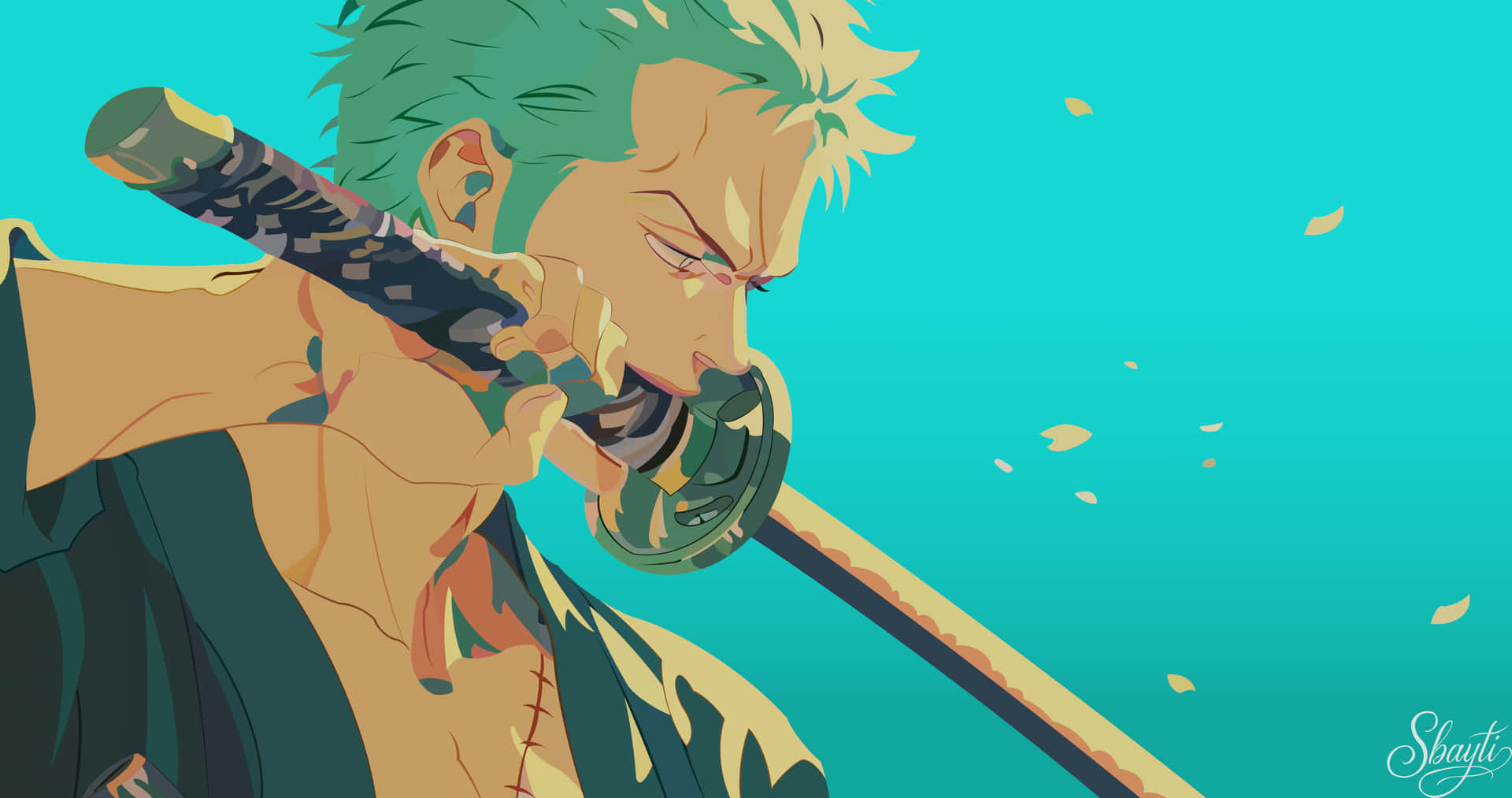 Roronoa Zoro Preparing For Battle Wallpaper