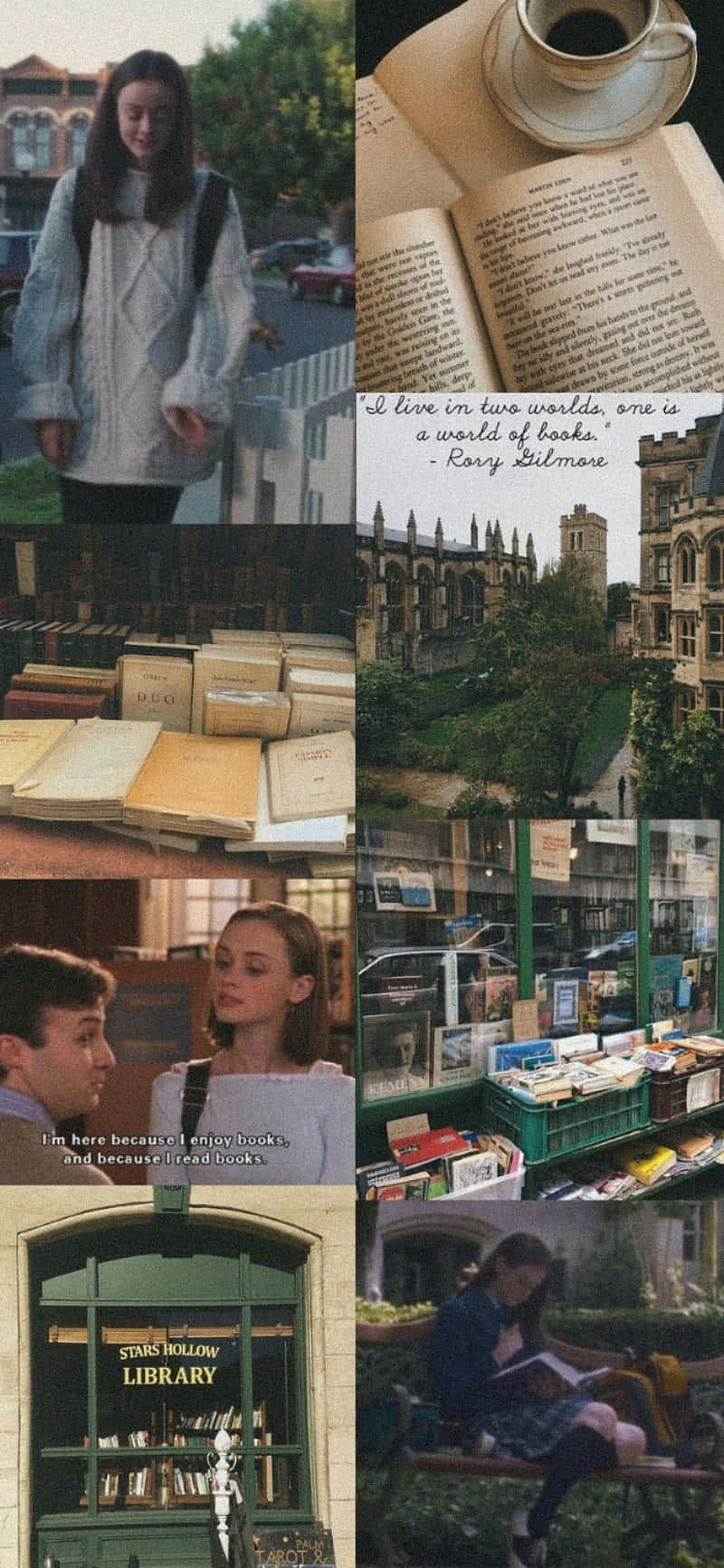 Rory Gilmore Bookish Aesthetic Wallpaper