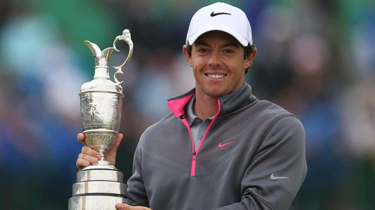 Rory Mcilroy Holding Trophy Wallpaper