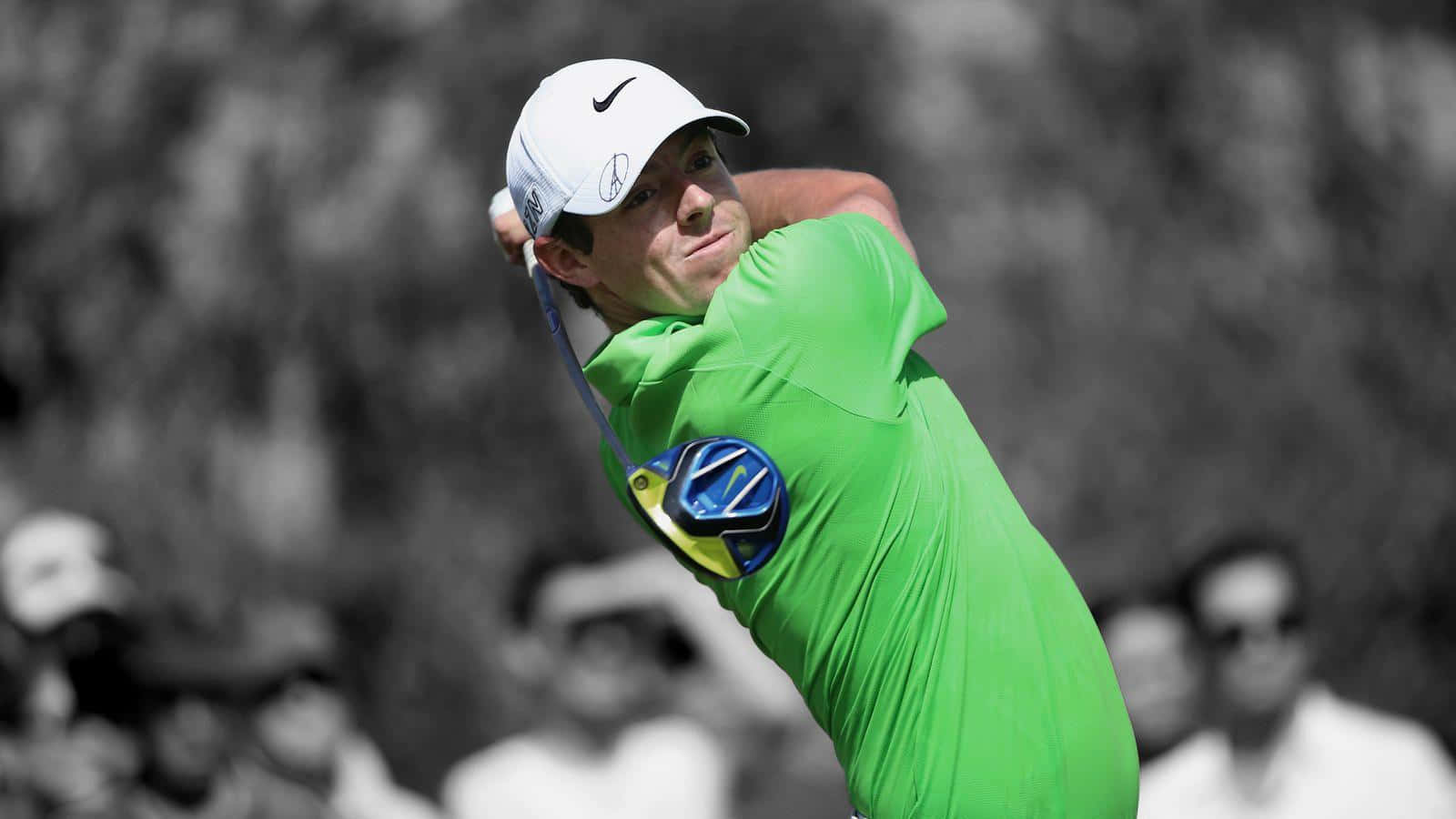 Rory Mcilroy In Green Shirt Wallpaper