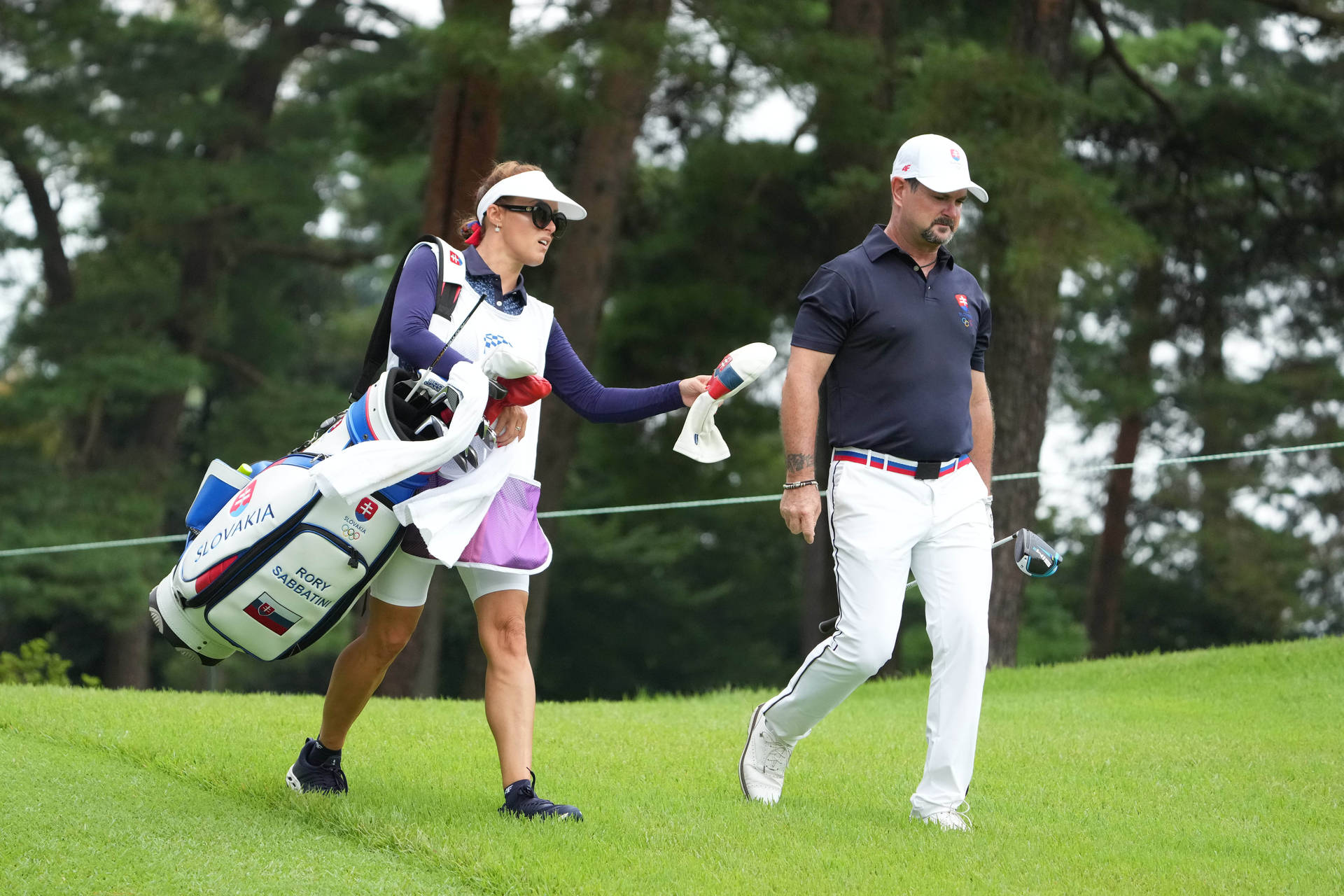 Rory Sabbatini With His Wife Wallpaper