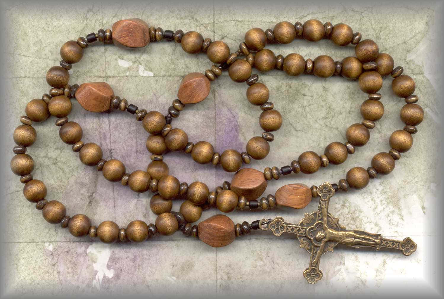 Vintage Catholic Rosary Picture