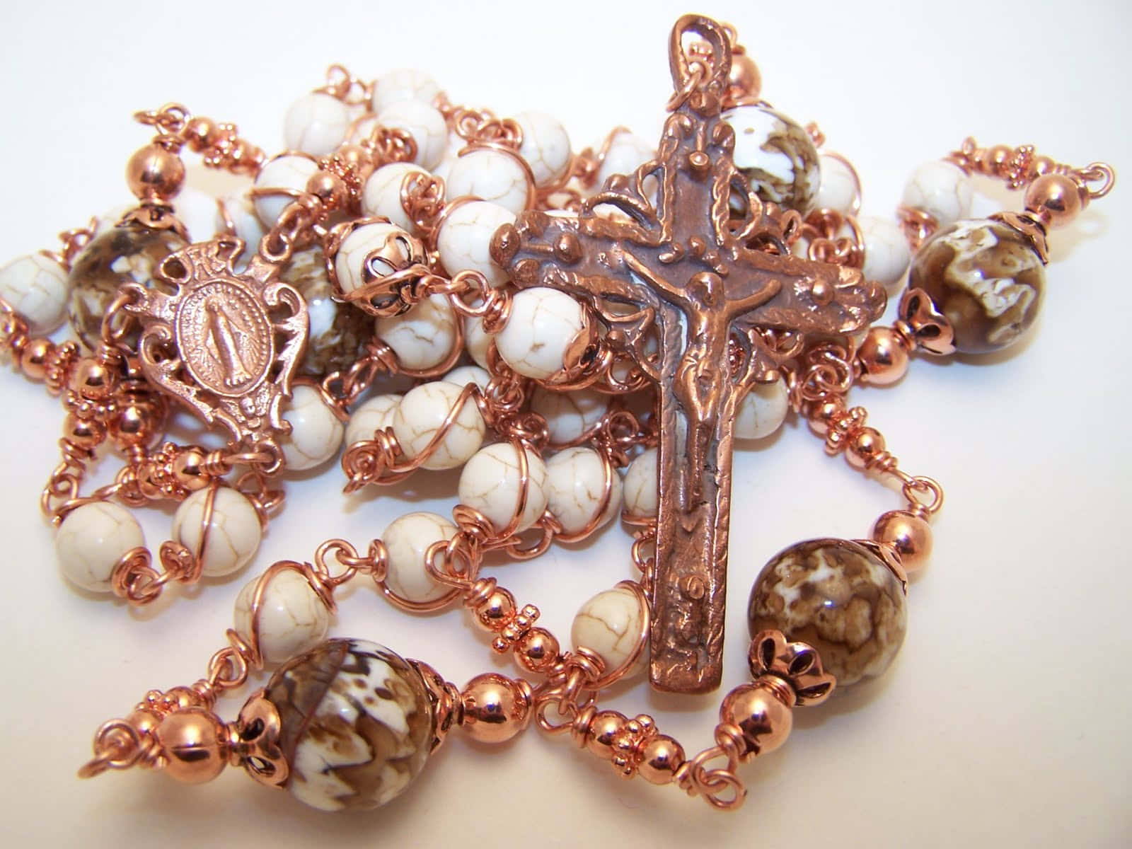 Rose Gold Lourdes Rosary Picture