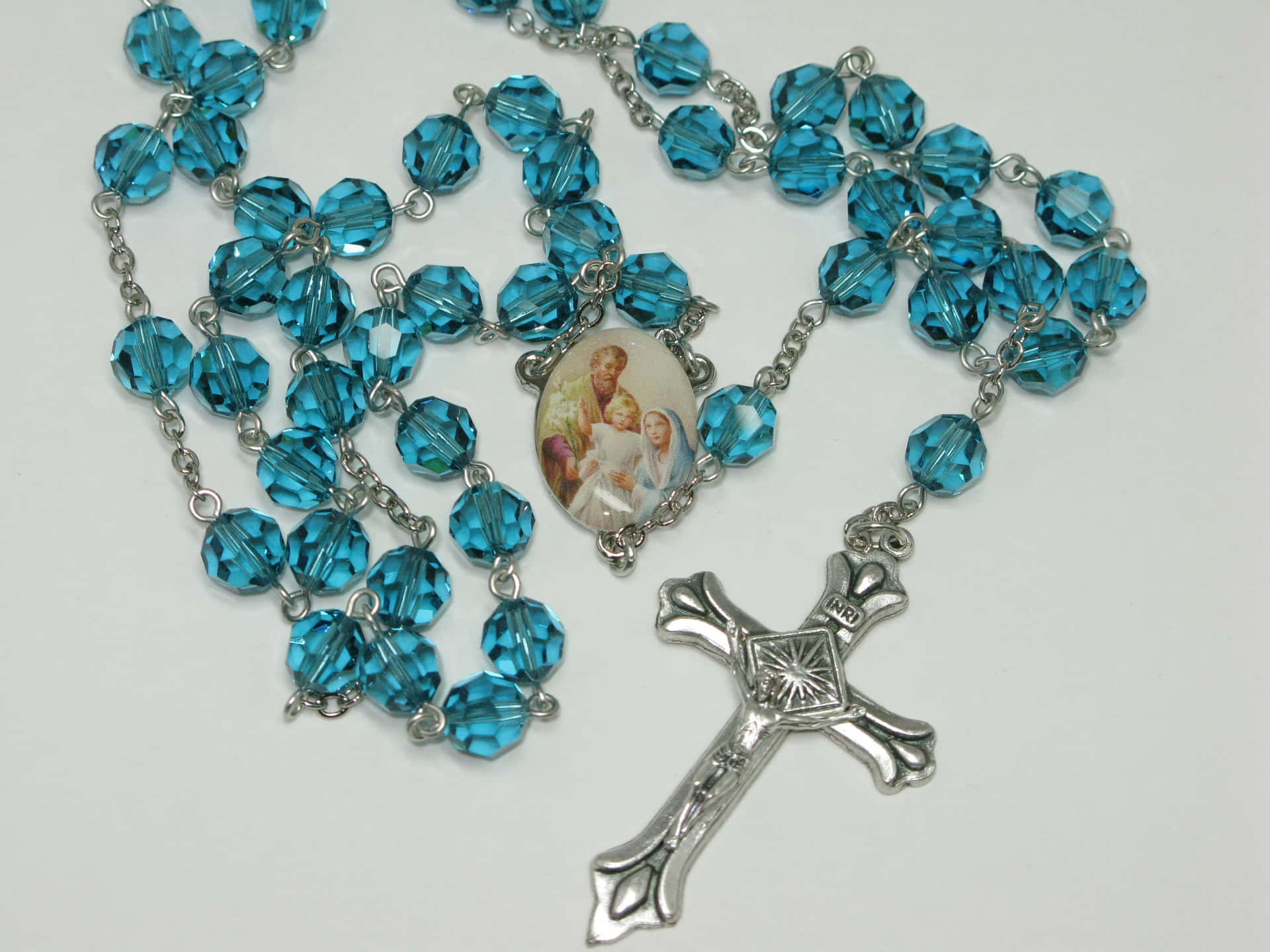 Blue-Beaded Rosary Picture