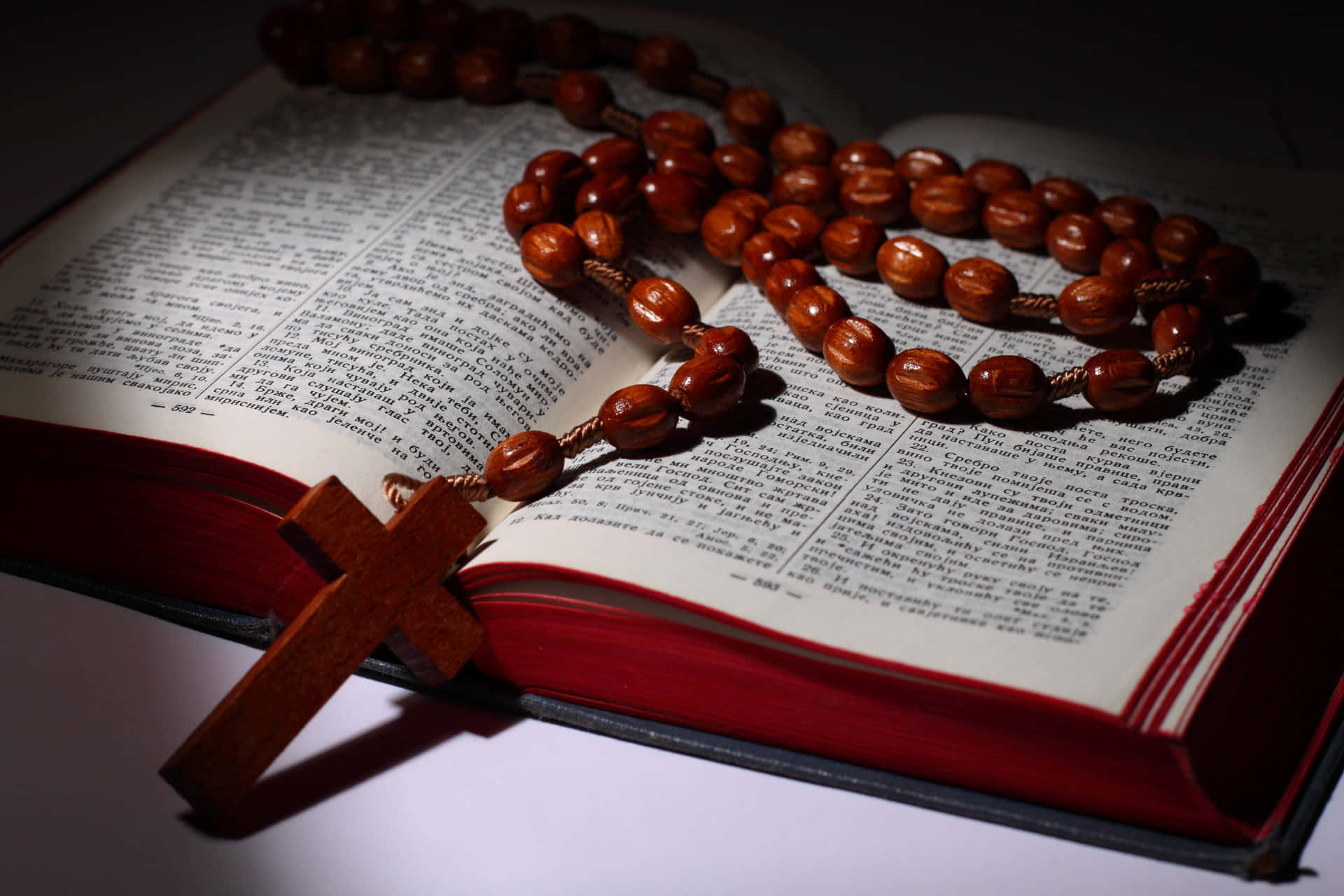 Exquisite Rosary Beads in Serene Atmosphere