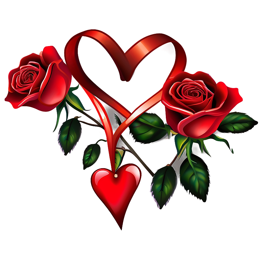 Rose And Heart Clipart Png Tma PNG