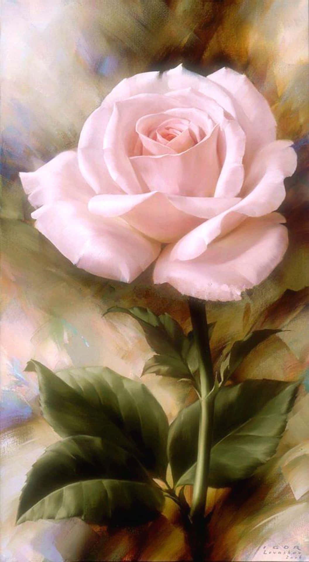 Artworkde Rosas Elegantes En Color Rosa. Fondo de pantalla