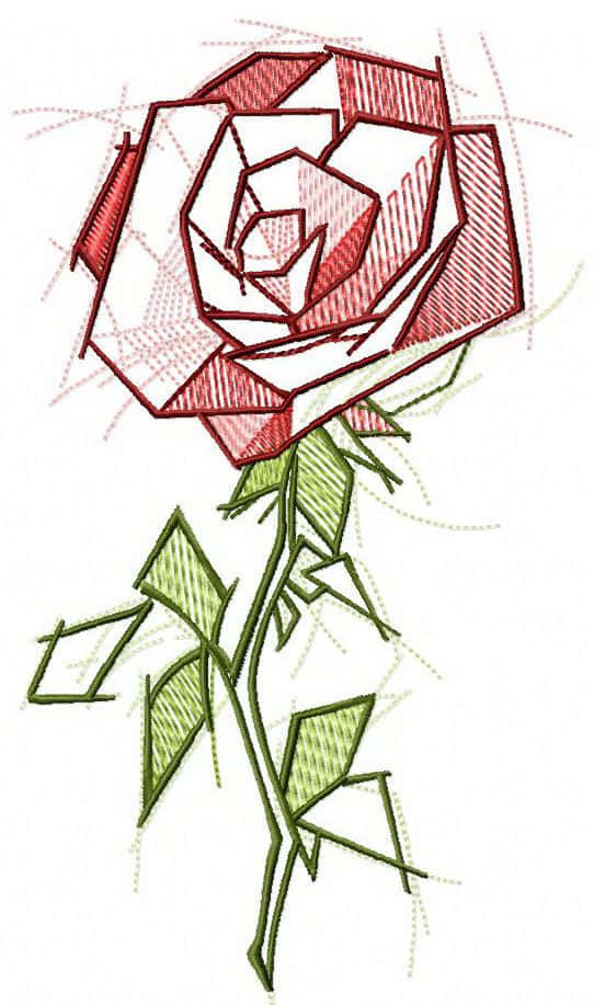 Vibrant alluring roses in artistic design Wallpaper