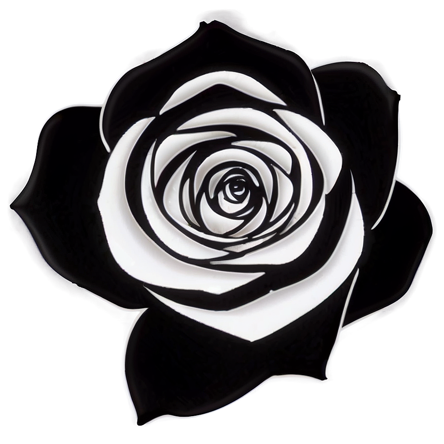 Rose Black And White Png 86 PNG