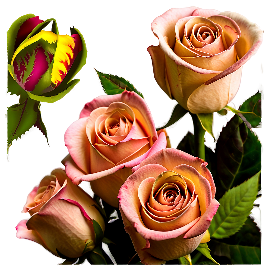 Rose Bouquet Clipart Png 06272024 PNG