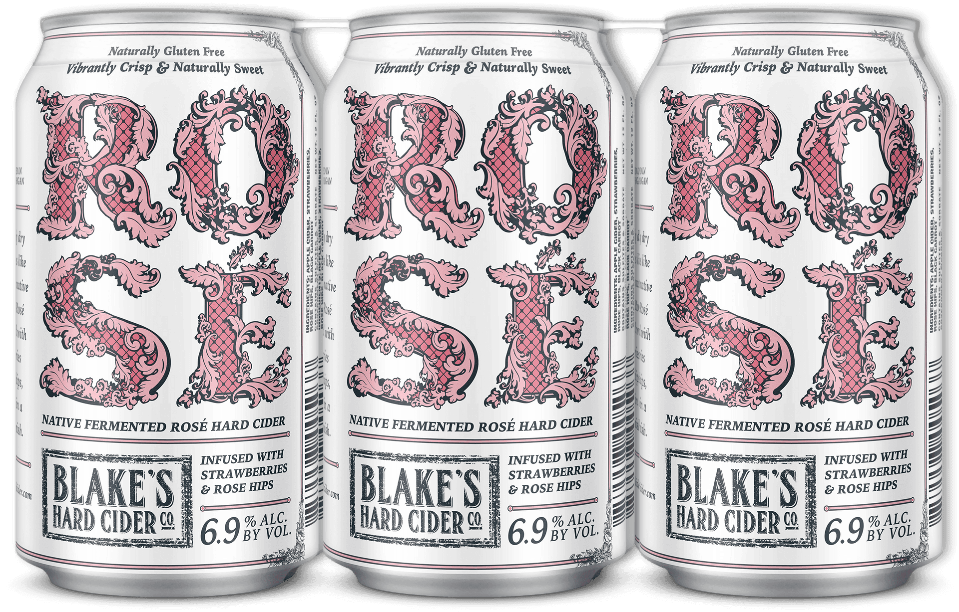 Rose Cider Can Design PNG