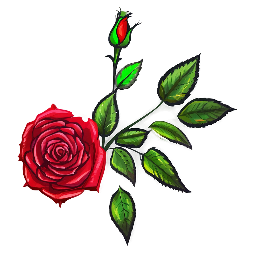 Download Rose Flower Sketch Png Cba | Wallpapers.com