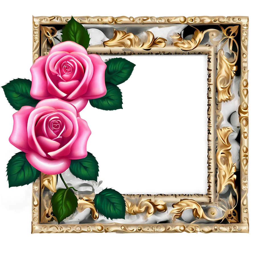 Rose Frame Clipart Png 44 PNG