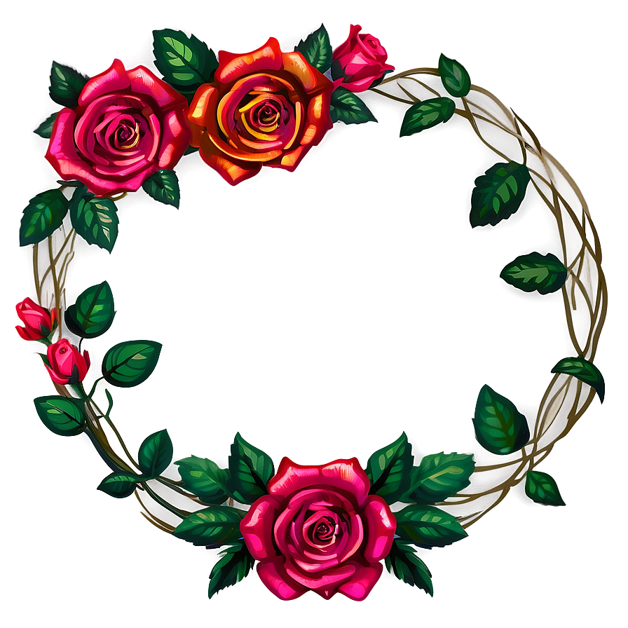 Rose Garland Clipart Png 06272024 PNG