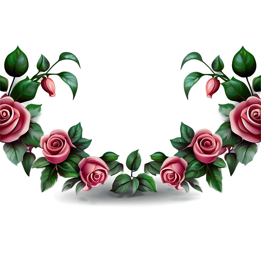 Rose Garland Clipart Png Hgq26 PNG