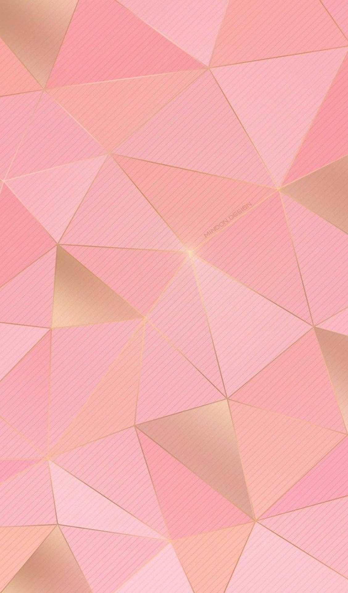 Rose Gold Aesthetic Geometric Design Wallpaper