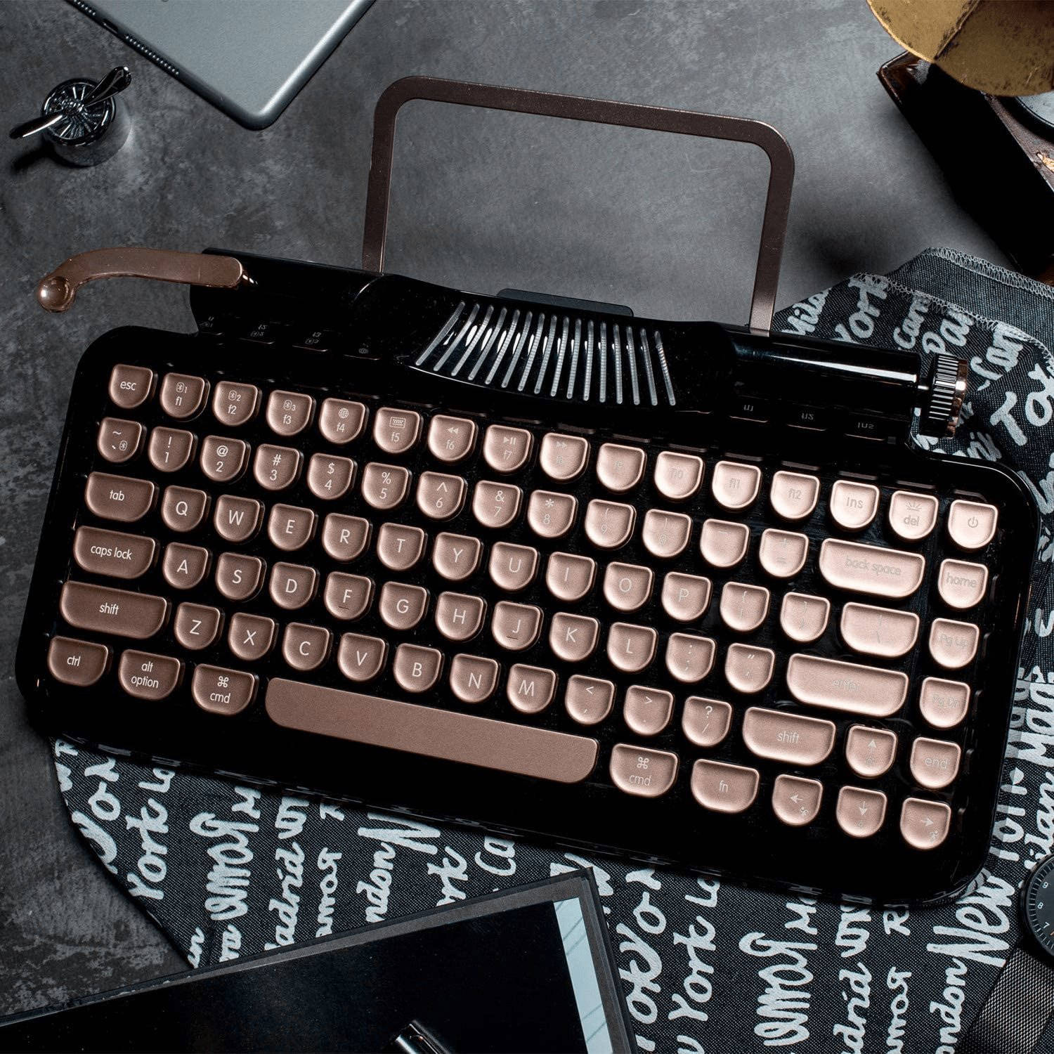 Rose Gold Æstetisk Tastatur Skrivemaskine Wallpaper