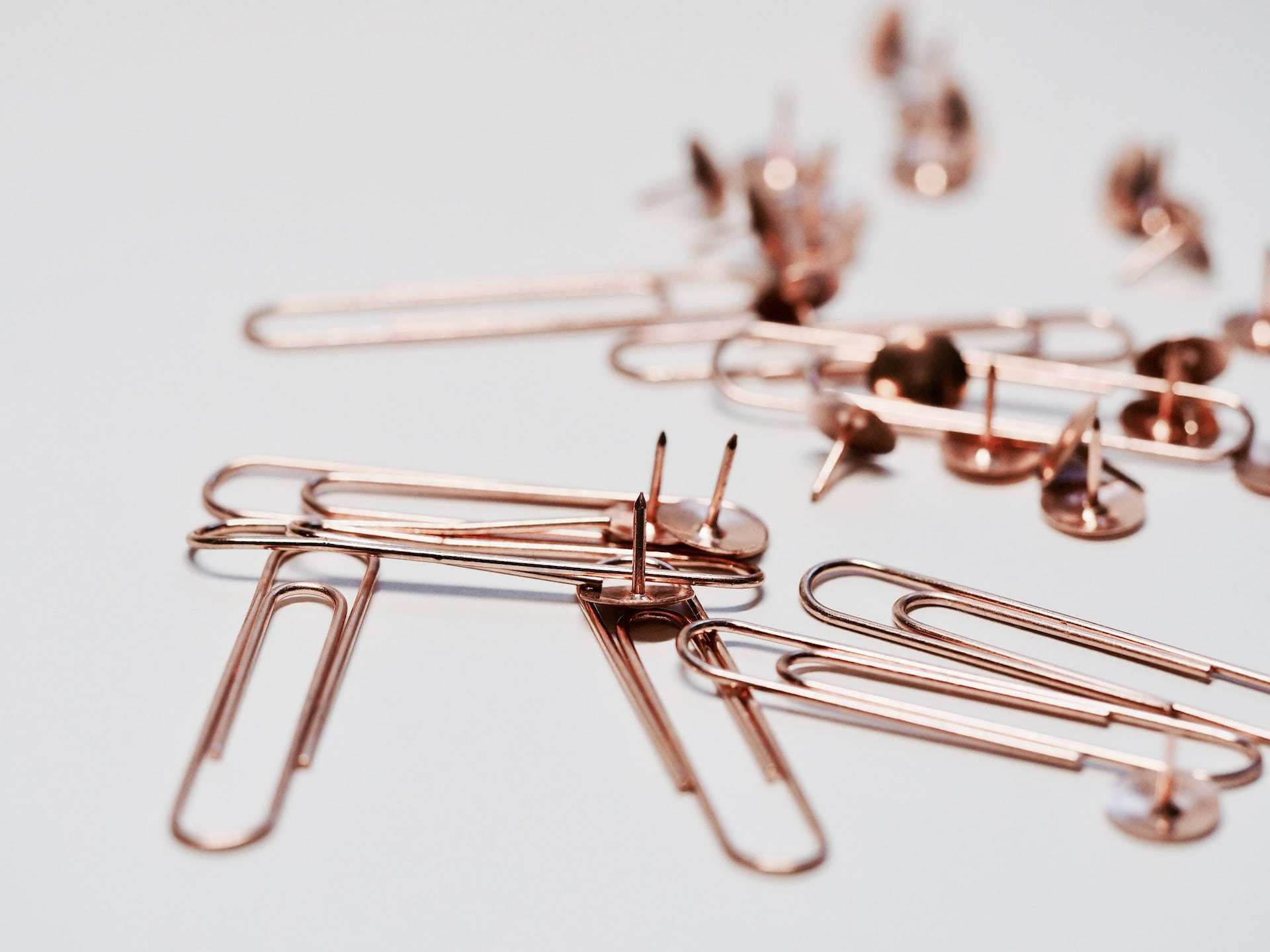 Rose Gold Aesthetic Paperclips Picture