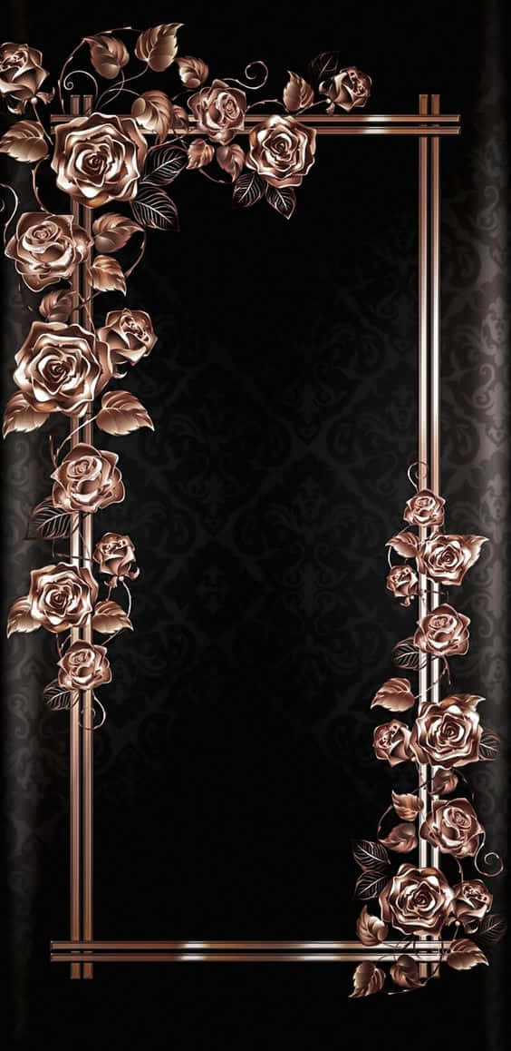 En spændende kombination af rose guld og sort skaber en unik og stilfuld look. Wallpaper