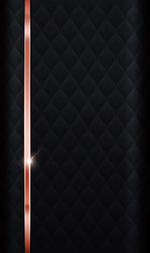 Black Leather Background With A Rose Gold Strip Wallpaper