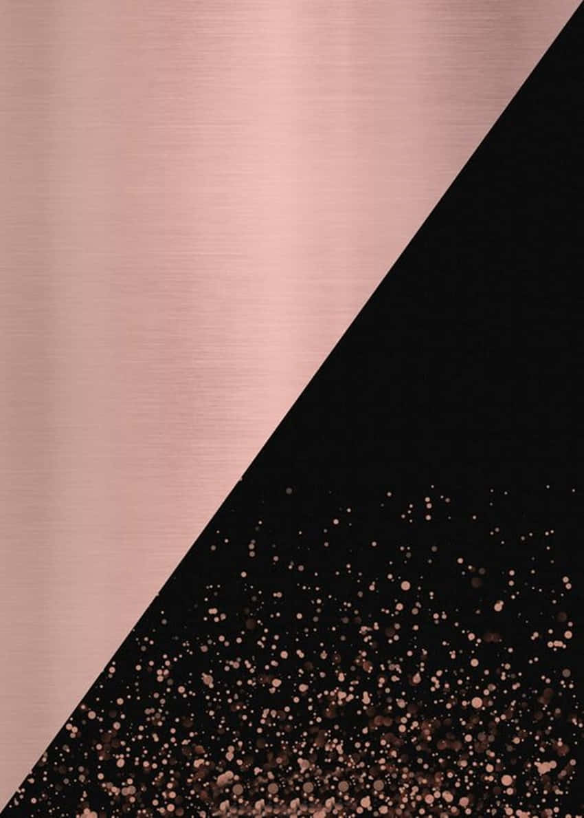 Lacombinación Perfecta De Lujo Moderno: Oro Rosa Y Negro. Fondo de pantalla