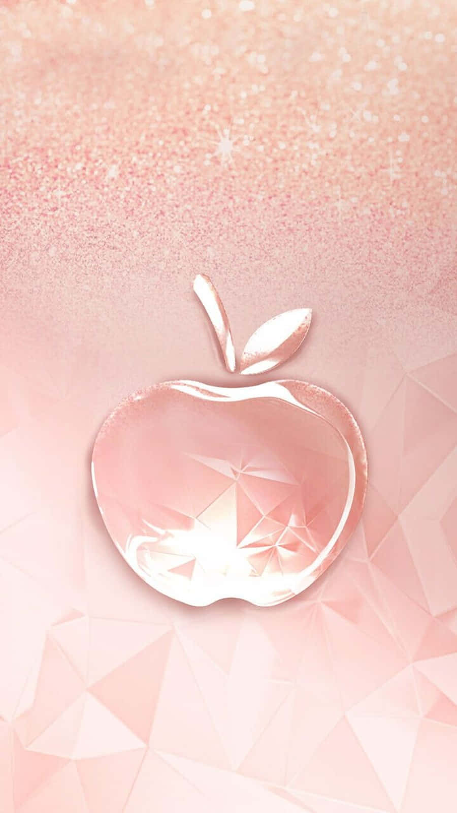 Manzanade Cristal En Color Oro Rosa. Fondo de pantalla