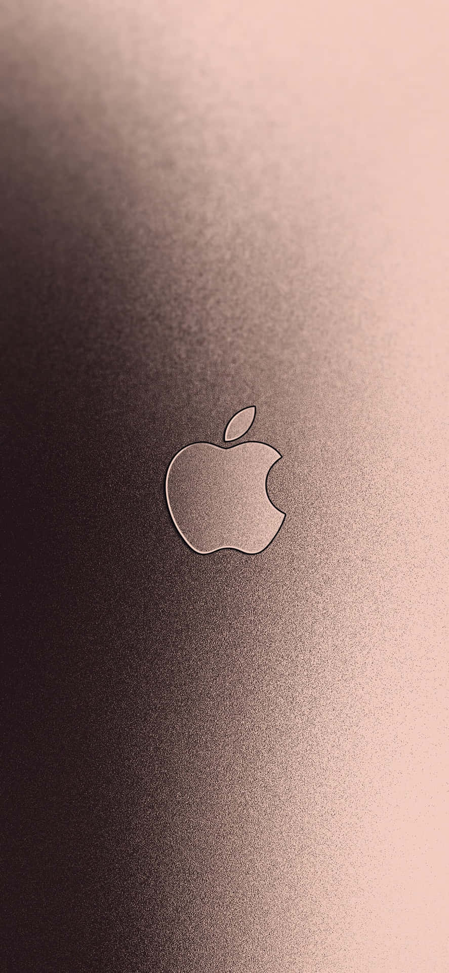 Rose Gold Apple With Black Shadow Wallpaper