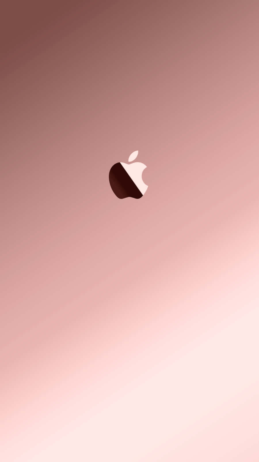 Half Light And Dark Logo Rose Gold Apple Wallpaper