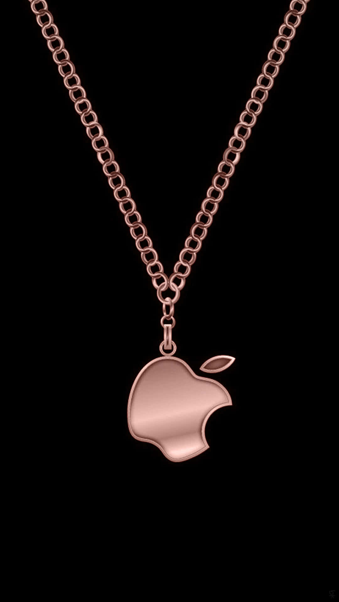 Rose Gold Apple Chain Necklace Wallpaper