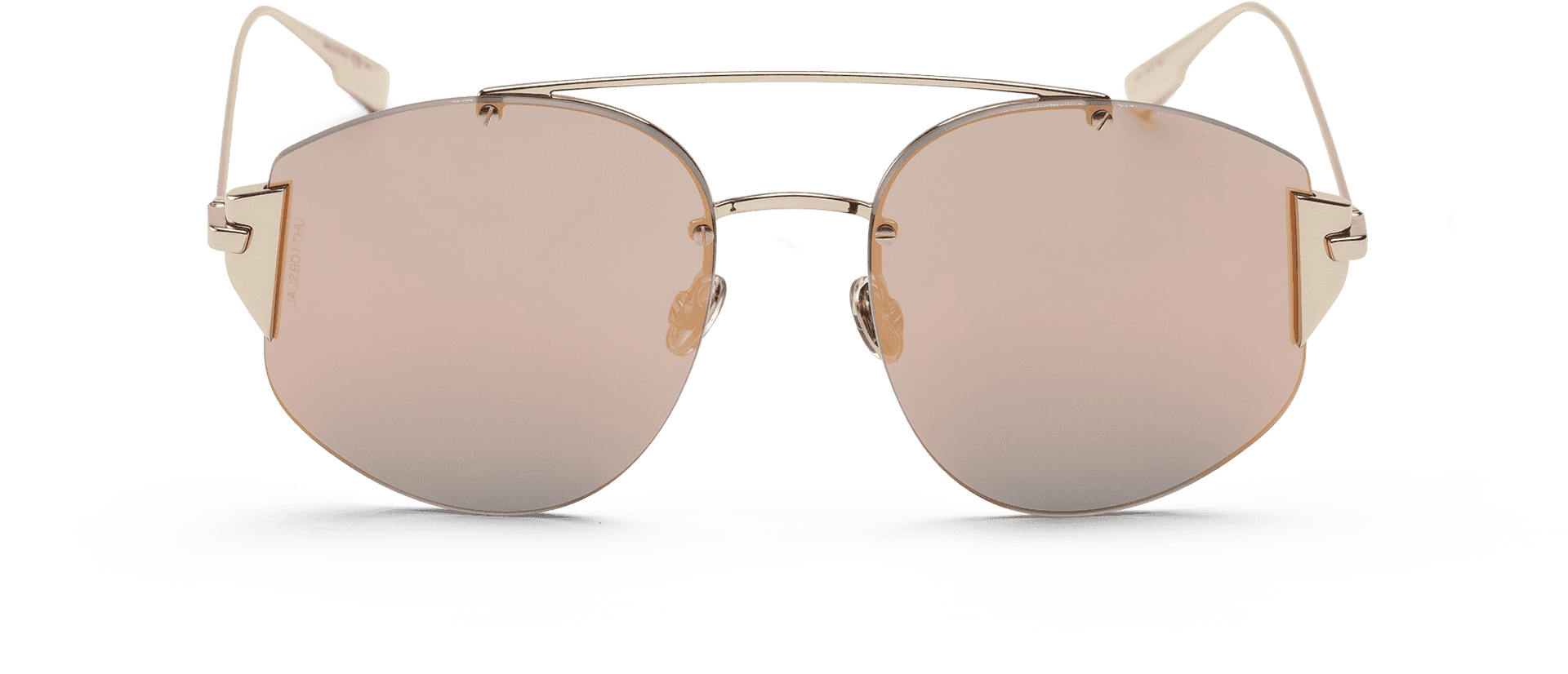 Rose Gold Aviator Sunglasses PNG