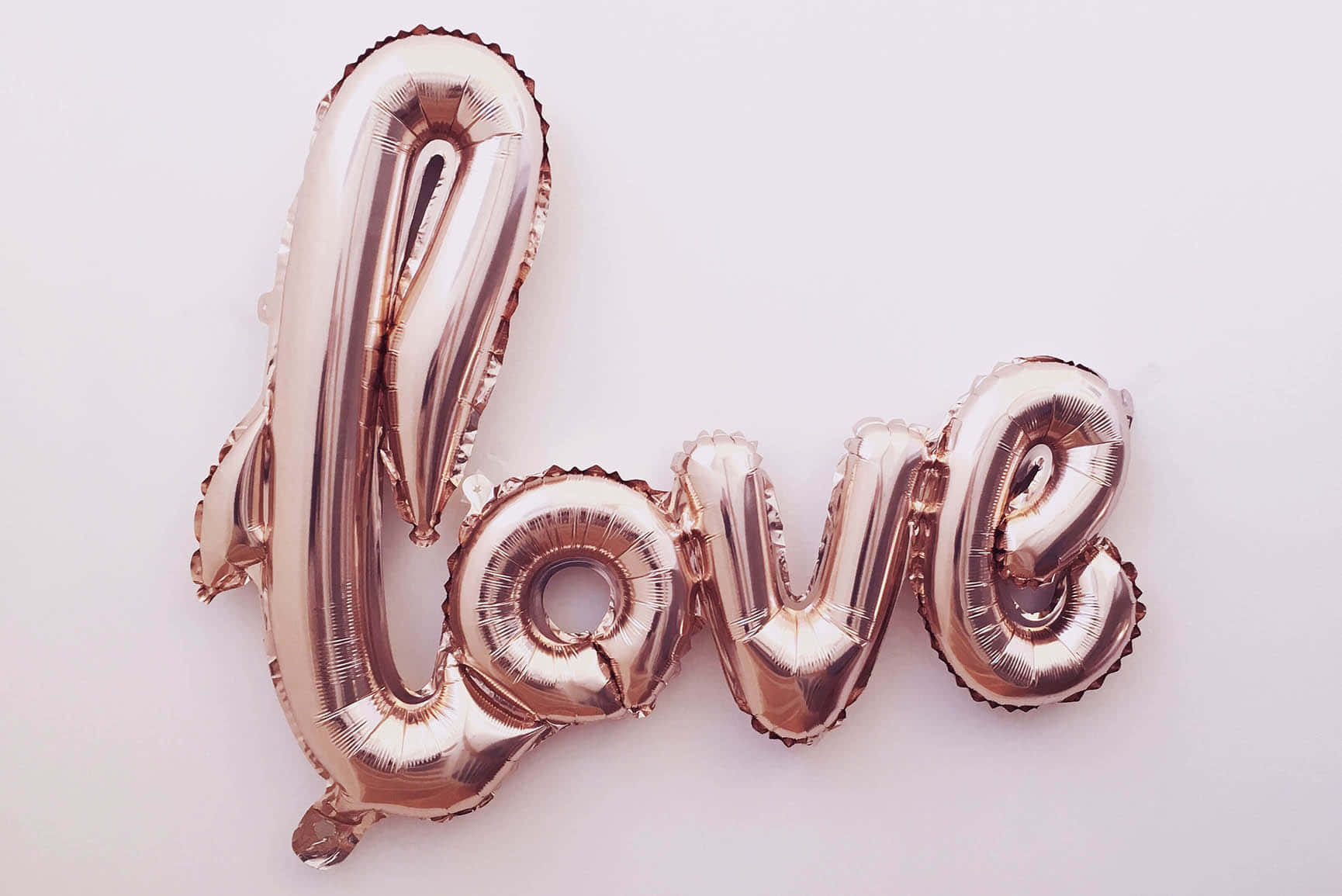Love Balloons Rose Gold Background